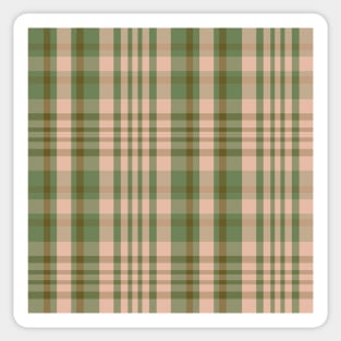 Autumn Aesthetic Sorcha 2 Hand Drawn Textured Plaid Pattern Sticker